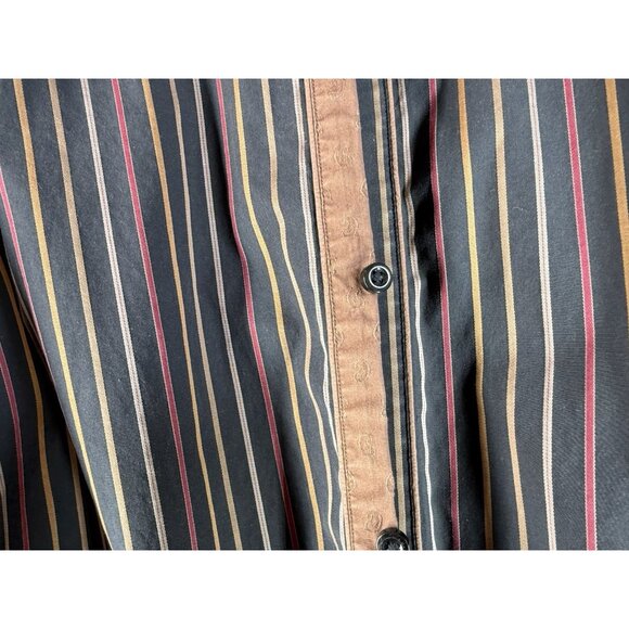 Taylor Byrd Button Down Striped Shirt, Men’s Size XL, Pattern Inner Collar - Picture 5 of 13